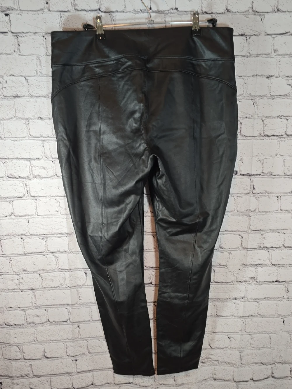 Rock & Republic Stretch Rx 'Fever' Black Faux Leather Leggings Size XXL - Picture 8 of 13